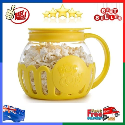 Ecolution Patented Micro-Pop Microwave Popcorn Popper with Temperature Safe Glas
