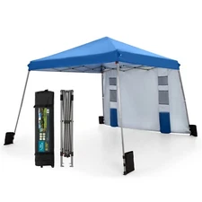 12x12 ft Pop Up Canopy Tent Folding Wedding Party Tent Gazebo with Sidewall