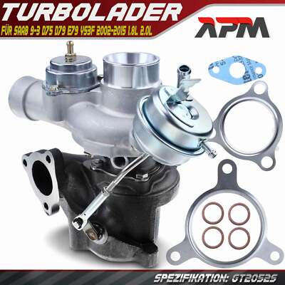 Turbolader für Saab 9-3 D75 02-15 9-3 Cabriolet 9-3 Kombi YS3F 03-15 1.8L 2.0L