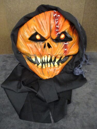 Vintage 80s Gross Scary Repulsive Rotting Pumpkin Adult Halloween Face Mask