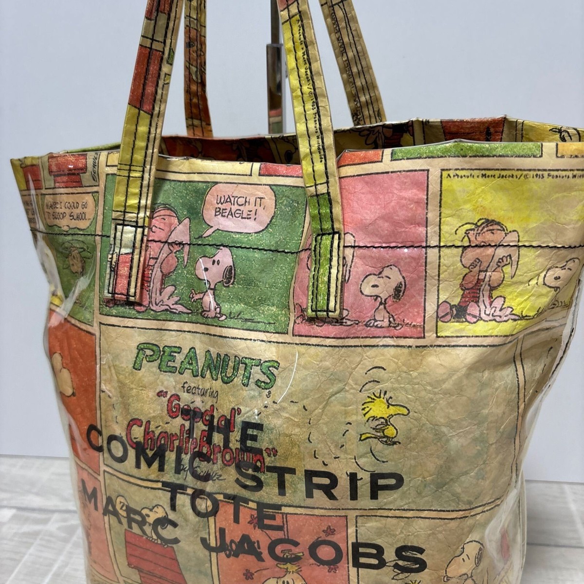 セール☆コラボ PEANUTS X MARCJACOBS 便利TOTE Marc Jacobs X Snoopy Peanuts Comic Strip Tote Bag Medium