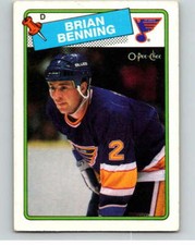 1988-89 O-Pee-Chee #174 Brian Benning  St. Louis Blues V53608