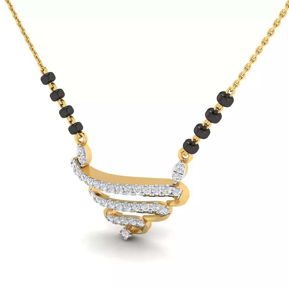 Mangalsutra round best sale pendant