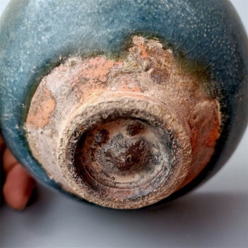 Chinese Porcelain Song Jun Kiln Kiln Transmutation Blue Glaze Bowl 4.72" - Bild 4 von 6