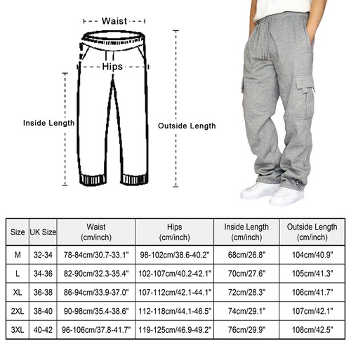 Mens Sports Drawstring Pants Gym Casual Jogging Bottoms Trousers Sweatpant M-3XL - Picture 2 of 14