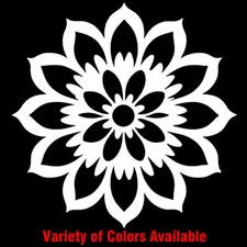 Mandala Flower Vinyl Decal Car Truck Windows Laptop Tablet Tumbler Mugs Notebook