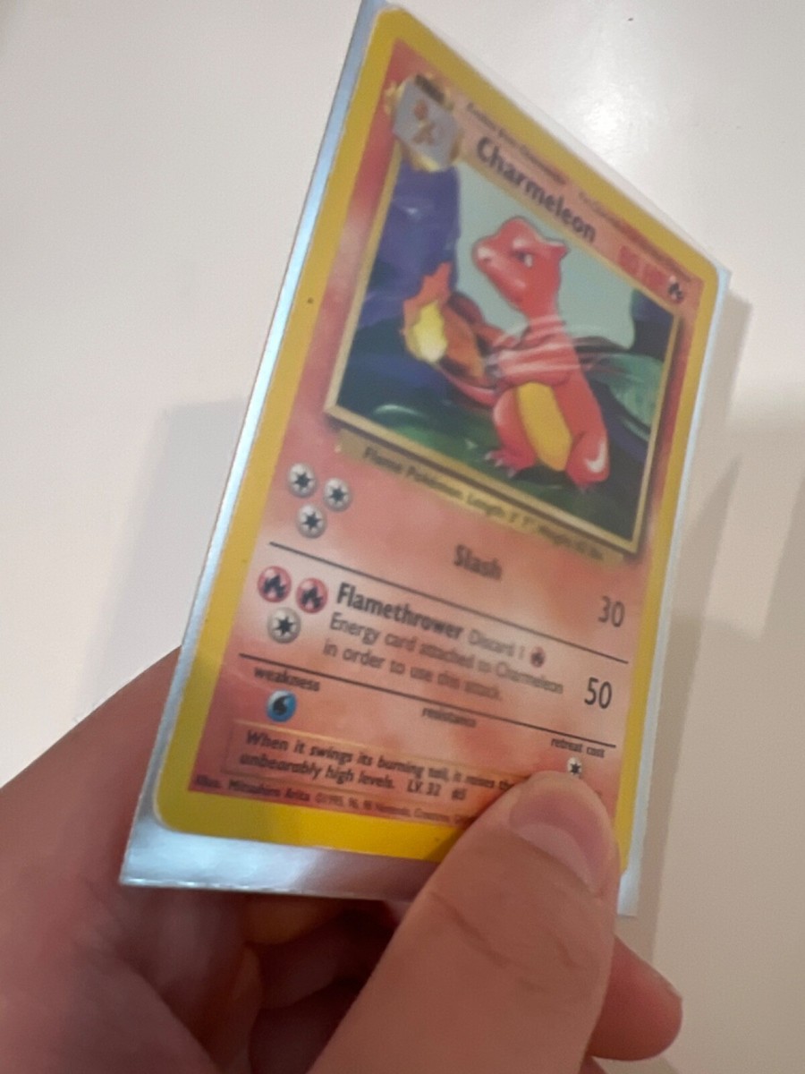 1995 charmeleon 24/102 Ultra Rare Pokemon Card Mint no creases or