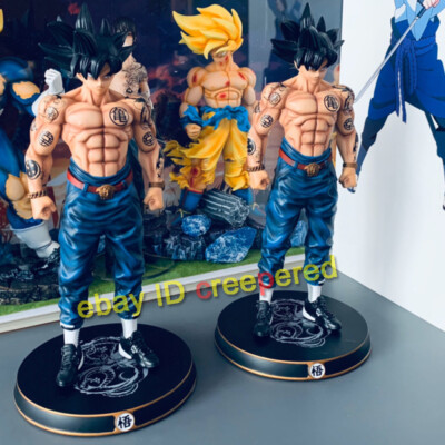Figurine Dragon Ball Son Goku Tatoué 29cm - Fan Art PVC, Neuve