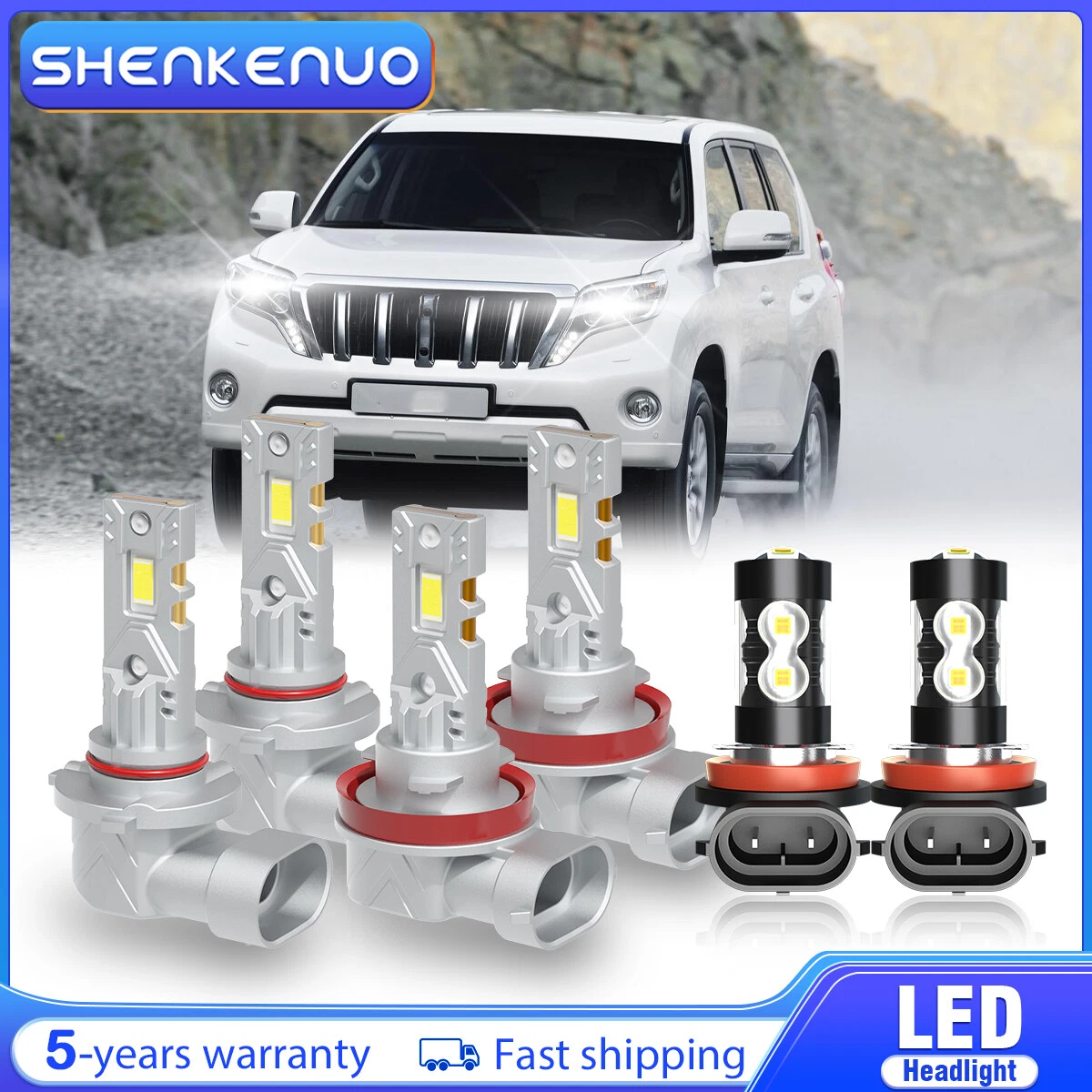 Kit De Luces Traseras LED Antiniebla Ahumadas Para Toyota Land Cruiser Prado FJ150 (2010-2019)