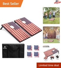 Regulation Size Cornhole Set with Carrying Bags  8 Bean Bags - Outdoor Games