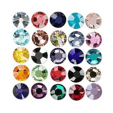 12 Authentic Shiny Foil Flat Back Loose Rhinestone Crystals Sizes Small - Big