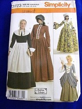 UNCUT SIMPLICITY 37232 SZ 14-16-18-20-22 ADULT COSTUME SEWING PATTERN PILGRIM