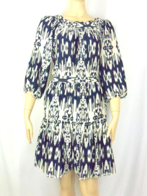 NWT Sz L BLUE SAKS FIFTH AVENUE Convertible OffShoulder Jewel Dress Cream  White