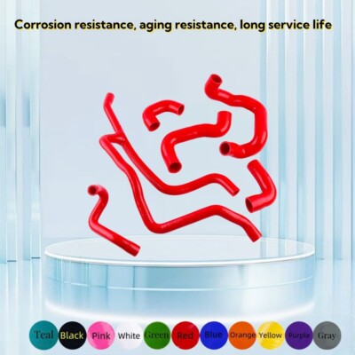 Silicone Radiator Heater Red Hose For 1989-1992 BMW E30 M20 320i/325i With A/C