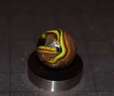 👀⏩DAS 💔Heartland💔Transparent infused Copper Flakes Toy Marble Size .703" M