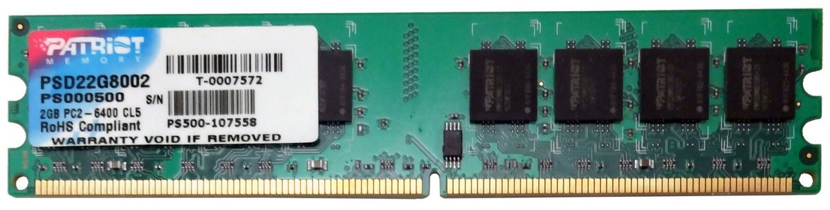 2gb Ddr2 Patriot Memory Psd22g8002 Patriot Psd22g8002 Psd22g8002 - Main Image