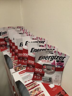 ENERGIZER VISION HD HEADLAMP 300 LUMENS RED 3 AAA BATTERIES NEW in Package 