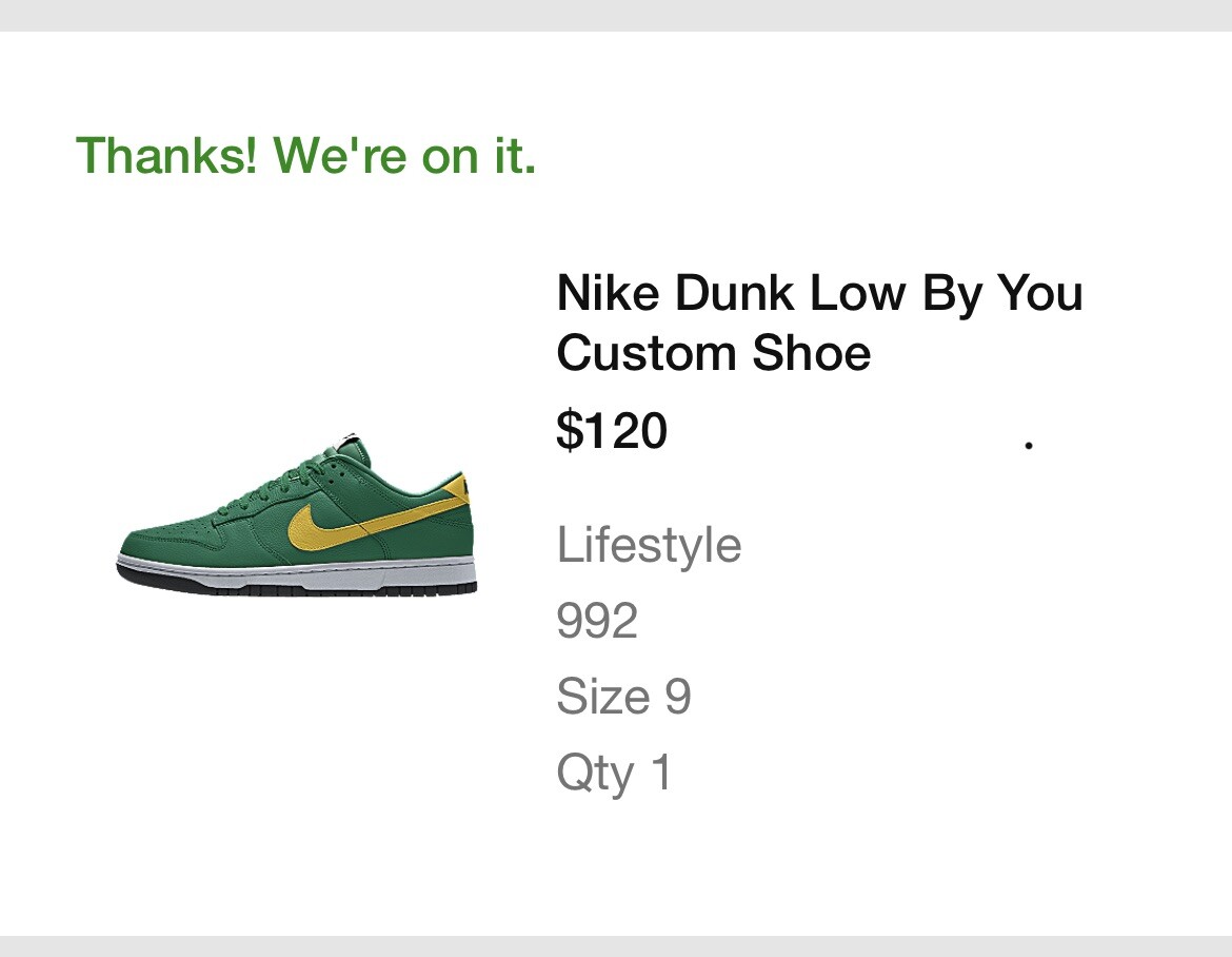 Nike Dunk Low 365 Custom By You-Size 9 Men Shipping When Received