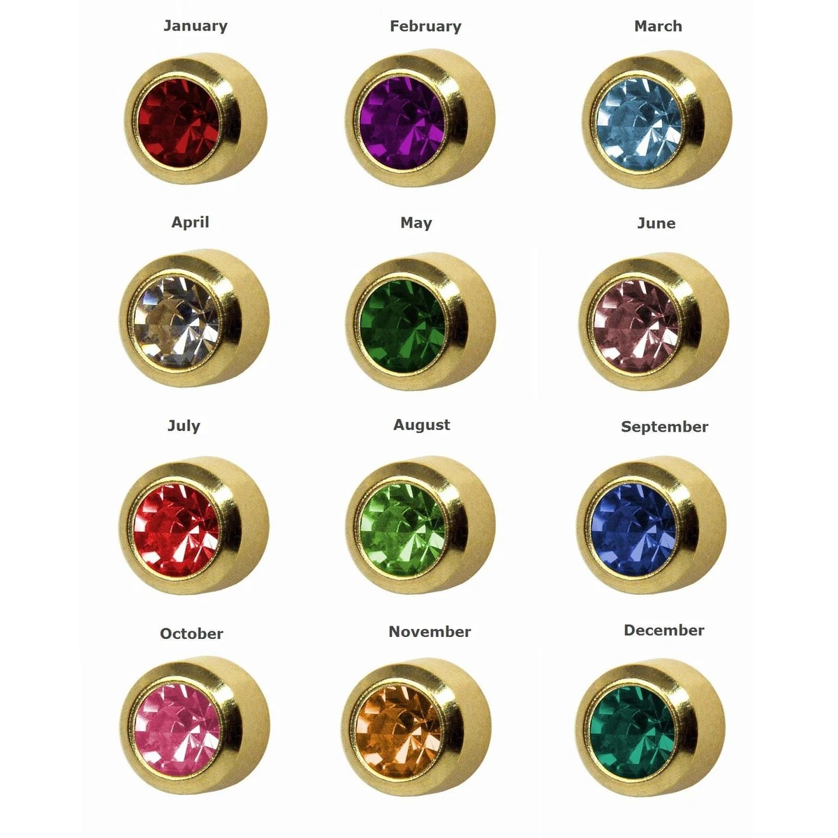 Birthstone pierced earrings deals