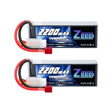 2x Zeee 3S Lipo Battery 2200mAh 35C 11.1V T Plug for RC Helicopter Airplane FPV