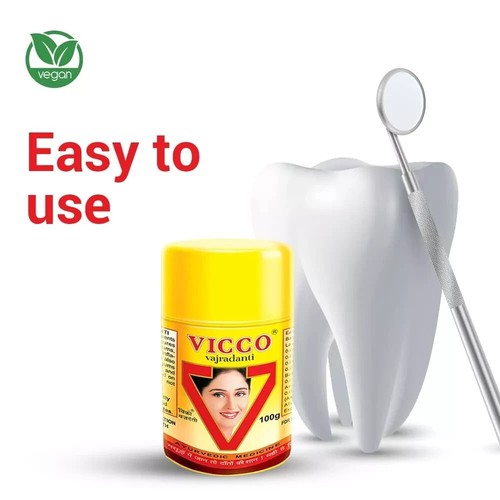 Vicco Vajardanti Ayurveda Zahnpulver | 50 Gramm | 100 Gramm | 200 Gramm - Bild 7 von 7