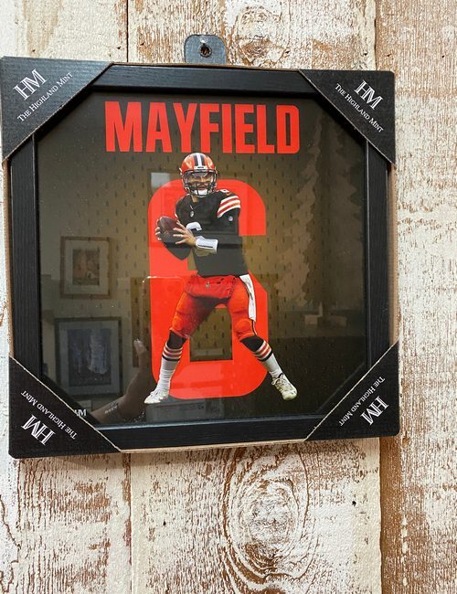 NFL Jersey Frame Picture Mayfield Cleveland Browns Highland Mint New-image