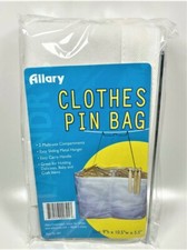 Allary Hanging Clothes Pin Bag with 2 Compartments