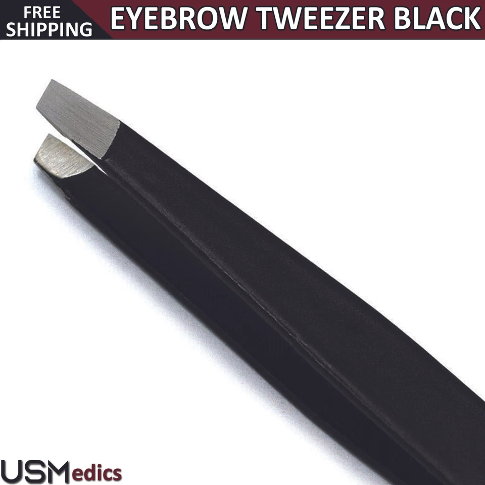 Hair Removal Tweezers Slant Tip Eyebrow Facial Nose Ingrown Hair Care Beauty New - Image 4 of 4