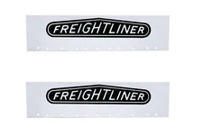  Freightliner Black & White 6" x 24" Semi Truck Mud Flap-quarter Fender Flaps 