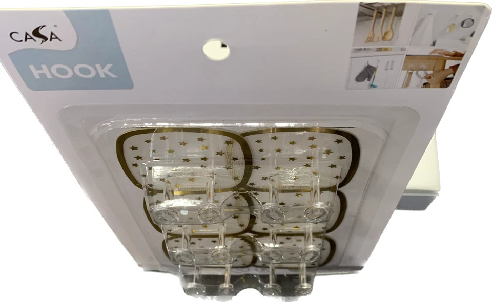 4pack Self Adhesive Strong Sticky Hooks Heavy Duty Wall Seamless Transparent - Image 4 of 4