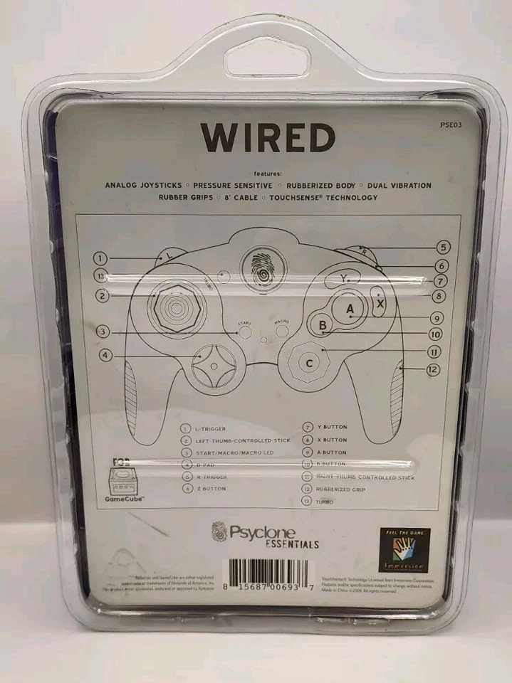 Psyclone Essentails Wired GameCube Controller - New - Image 2 of 3