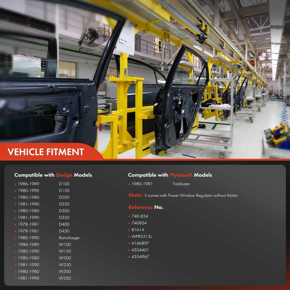 Регулятор переднего левого стеклоподъемника для Dodge D100 D150 D200 D250 D300 Plymouth - Изображение 3 из 4