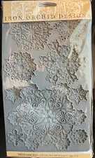 Iron Orchid Designs IOD Blitz Snowflake Mould Limited Edition Retired NEW