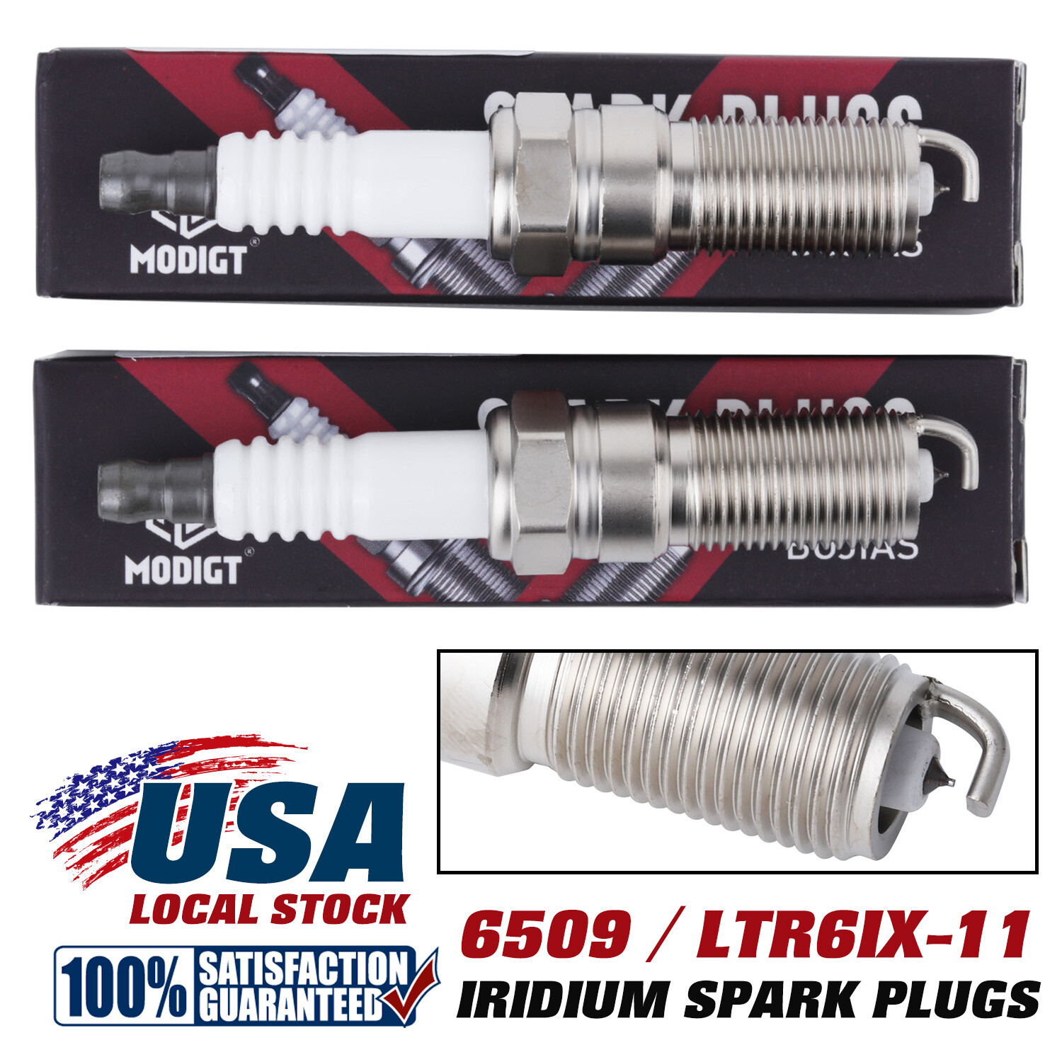 Fit NGK GENUINE IRIDIUM IX SPARK PLUGS - LTR6IX-11 - Fit NGK 6509 - SET OF 6