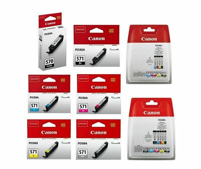 Original Canon PGI-570BK CLI-571 CMYK Tintenpatronen Set für PIXMA TS5050 MG5750