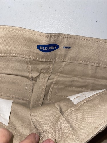 Old Navy Kid Girl Skinny School Uniform Pants ~ Sz 10 Retails $20 ~ Beige NWT - Picture 6 of 9