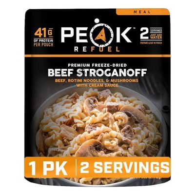 Peak Refuel Beef Stroganoff Freeze Dried Backpacking Camping Food High Protein