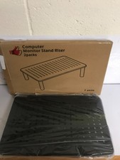 HUANUO 2-Pack Monitor Stand - 3 Height Adjustable Monitor Riser for Laptop, Comp