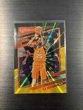 2021-22 Panini Donruss - Mikal Bridges #169 Holo Green & Yellow Laser Suns 