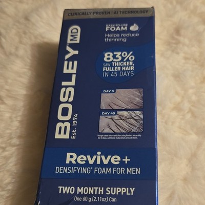 Bosley Revive+ Densifying Foam for Men, Hair Loss Prevention, 2.11 oz