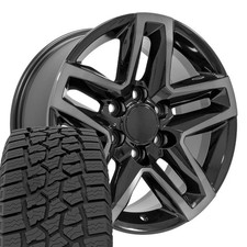 Set4 Oe Cv34b 18x8.5 Black With Tint Wheels 27565r18 At-x Tires 6x139.7