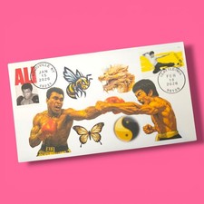 Product Image: Bruce Lee, Muhammad Ali / WOW / USA Forever Stamps Dual FDC 2026 First Day Cover