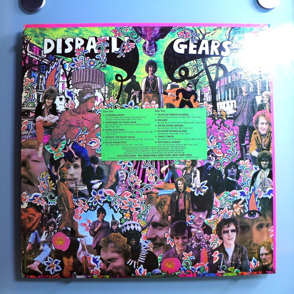 CREAM w/ERIC CLAPTON~DISRAELI GEARS~RARE ORIG'67 ATCO 2-TONE LABEL STEREO LP~N/M - Image 2 of 4