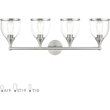 Livex Lighting 14134-91 Ashridge Bathroom Vanity Light Brushed Nickel
