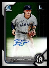 2022 Bowman Chrome #CPA-BC Benjamin Cowles Prospect Autographs (a)