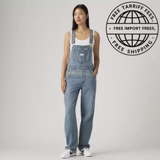 Women's Levi's Vintage Denim Overalls Adjustable Straps File Away/Medium Wash