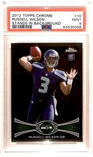 2012 Topps Chrome Rookie Stands in Background Russell Wilson #40 PSA 9 ES6
