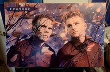 Very Rare ERASURE 1989 WILD Original TOUR PROMO POSTER mounted on Foamcore 23x35