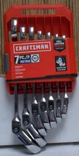 Craftsman CMMT87009 Metric 7 Piece Ratcheting Flex Head Wrenches