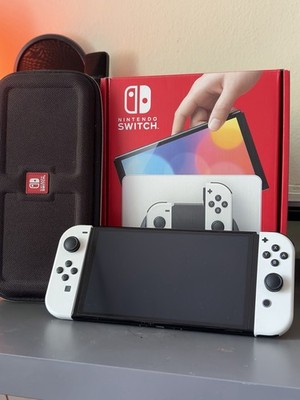 Nintendo Switch OLED Handheld Console - 64GB - MINT With Carrying Case!!